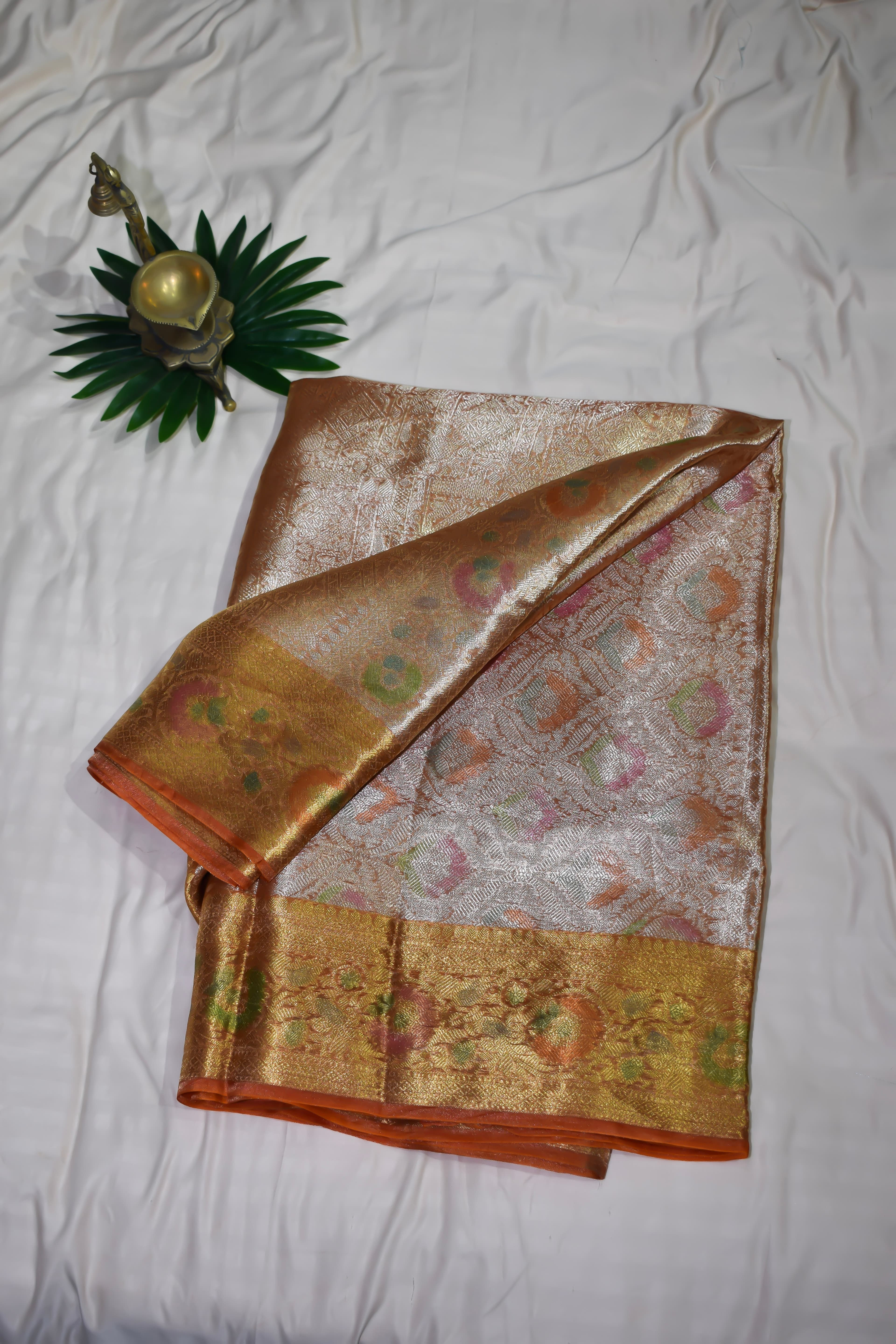 Pure Silk Banarasi Kora Saree